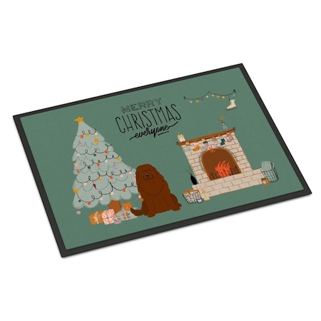 Carolines Treasures 18 x 27 in. Caucasian Shepherd Dog Christmas Everyone Indoor or Outdoor Mat CK7613MAT